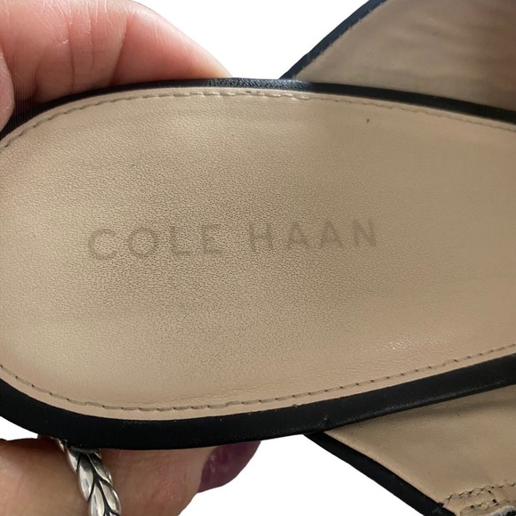 Cole Haan women’s leather block heel crisscross sandals black size 9B - Picture 15 of 15